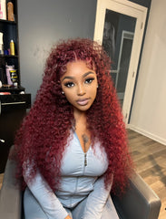 13x6 Transparent Burgundy Wig (Pre-order)